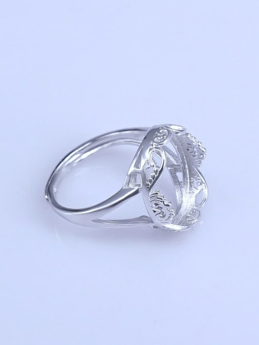 Supply 925 Sterling Silver 18K White Gold Plated Oval Ring Setting Stone size: 12*15 13*16MM 2