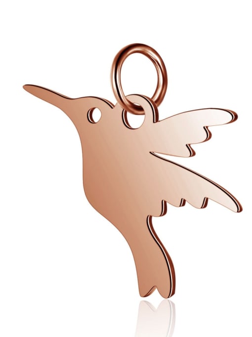 T522R Stainless steel Bird Charm Height : 17 mm , Width: 17 mm