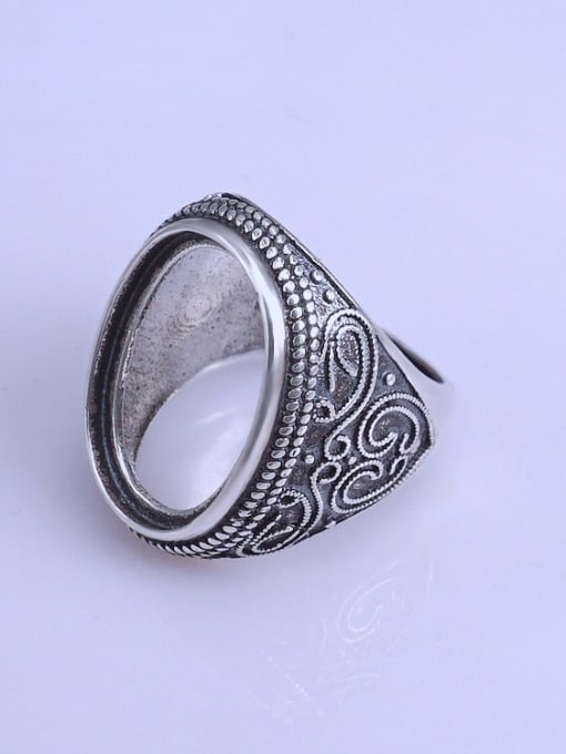 Supply 925 Sterling Silver Geometric Ring Setting Stone size: 16*22mm 1