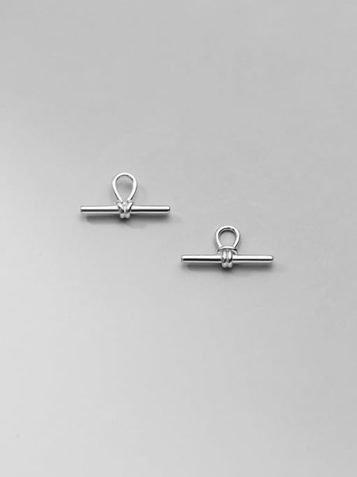 FAN S925 plain silver bracelet connection buckle simple OT buckle diy jewelry accessories S0564 3