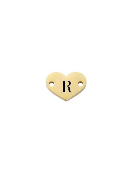 R Stainless Steel Laser Lettering  Heart  Diy Jewelry Accessories