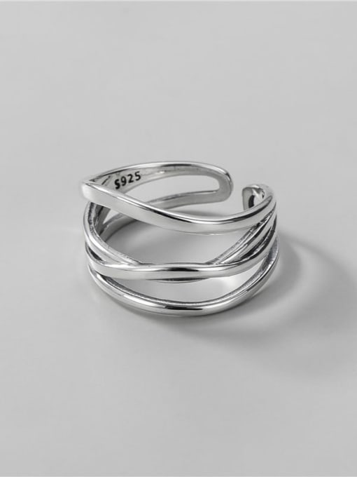 ARTTI 925 Sterling Silver Irregular Minimalist Stackable Ring 2