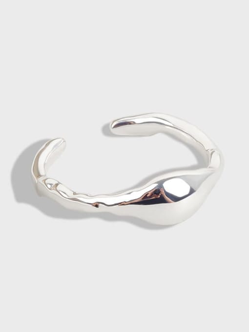 PNJ-Silver 925 Sterling Silver Irregular Minimalist Band Ring