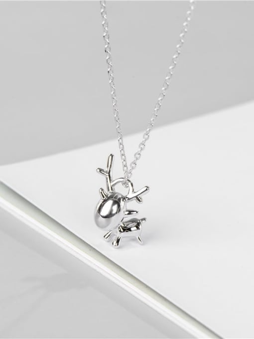 ARTTI 925 Sterling Silver Deer Minimalist Necklace 1