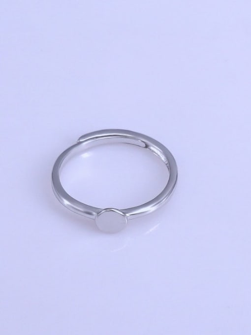 Supply 925 Sterling Silver 18K White Gold Plated Triangle Ring Setting Stone diameter: 5mm 0