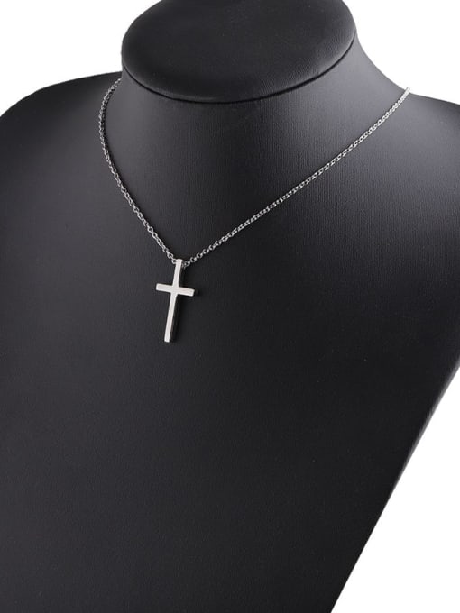 Steel 15x30 cross Stainless steel Cross Minimalist Necklace