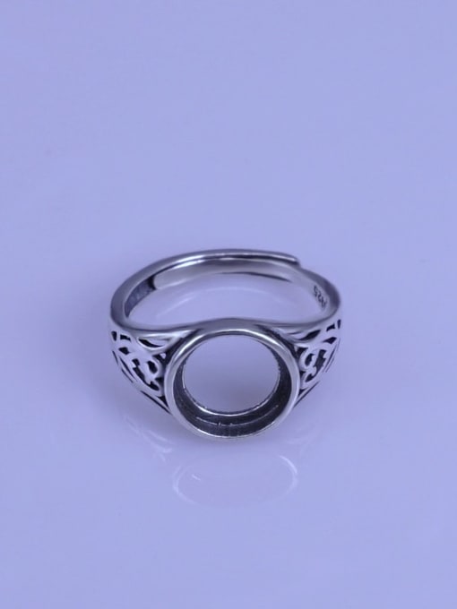 Supply 925 Sterling Silver Round Ring Setting Stone size: 10*10mm