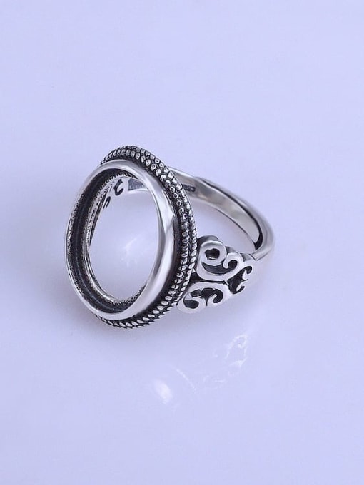 Supply 925 Sterling Silver Oval Ring Setting Stone size: 12*16mm 1
