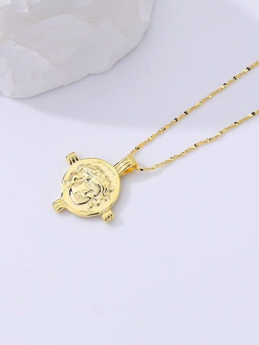 A291A Gold 925 Sterling Silver  Minimalist Irregular Pendant Necklace