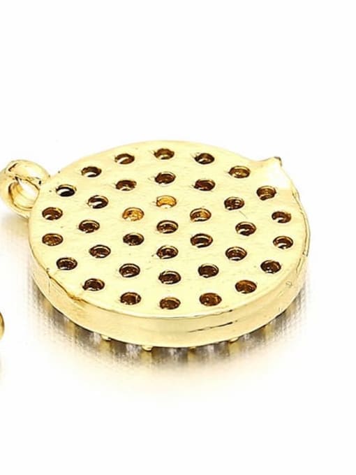 golden Brass Round Microset Pendant