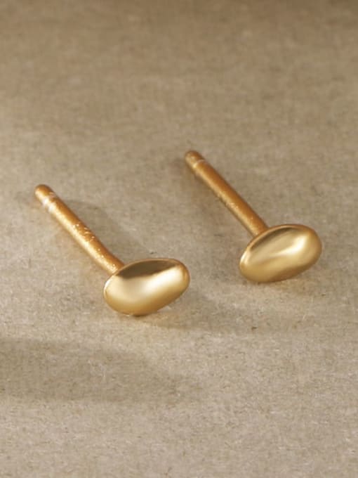 E480E small gold 925 Sterling Silver Geometric Minimalist Stud Earring