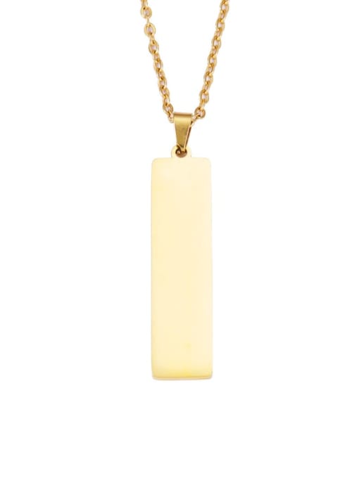 golden Stainless steel Smooth Geometric Minimalist Necklace