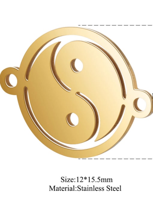 XT533G Stainless steel Charm Height : 12 mm , Width: 15.5 mm