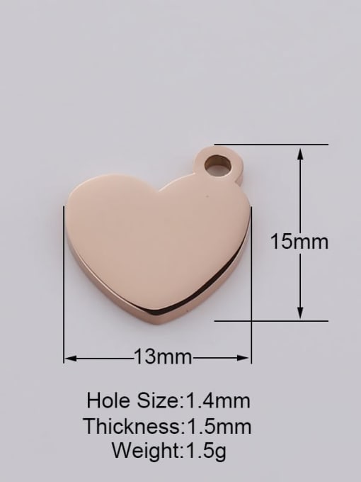 Rose Gold Stainless steel Heart Minimalist Pendant