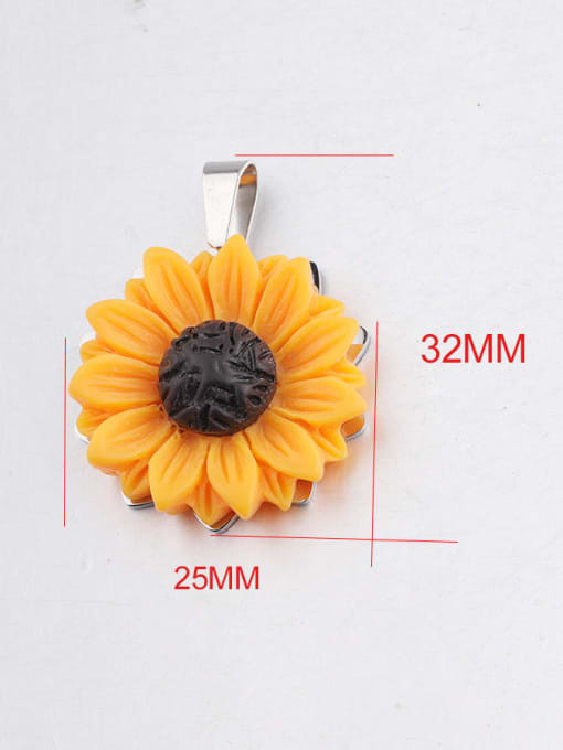 25*32mm Stainless steel Flower Classic Pendant