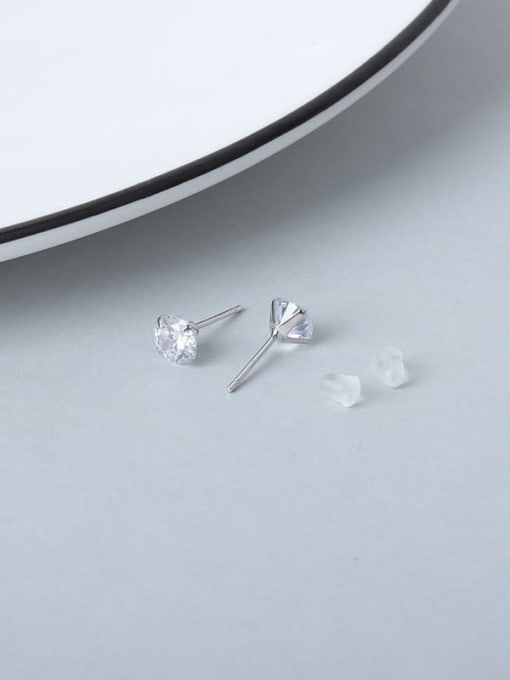 5mm 925 Sterling Silver Geometric Minimalist Stud Earring