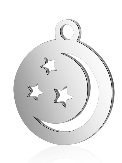 FTime Stainless steel Star Charm Height : 12 mm , Width: 14 mm