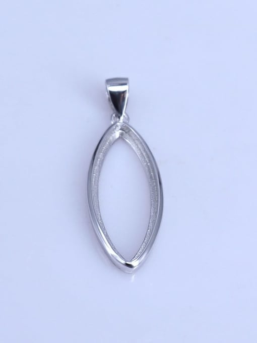 Supply 925 Sterling Silver Geometric Pendant Setting Stone size: 10*28mm 0