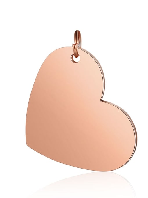 XT619 3 Stainless steel Heart Charm Height : 20mm , Width: 26mm