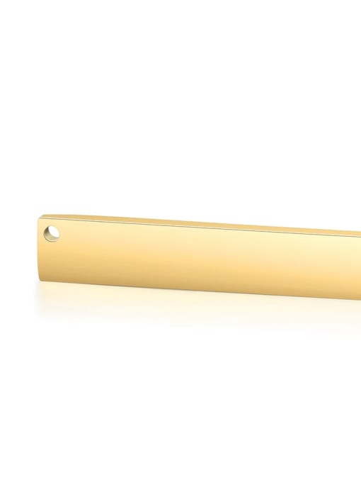 D wct500g gold Stainless steel Rectangle Charm Height : 35mm , Width: 6 mm