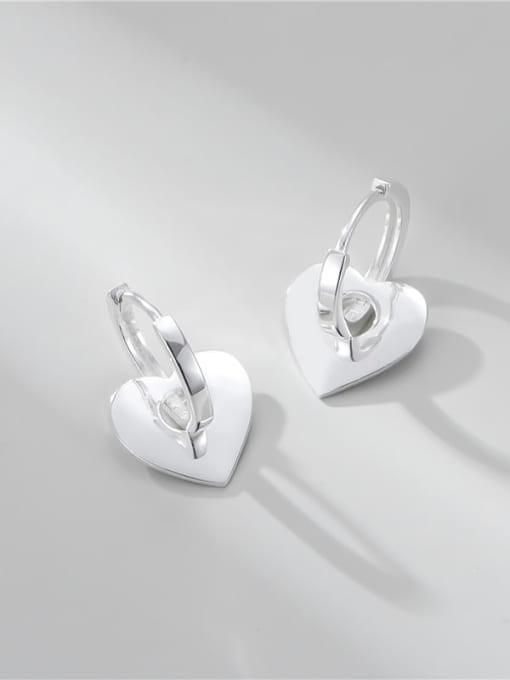 ARTTI 925 Sterling Silver Heart Minimalist Huggie Earring