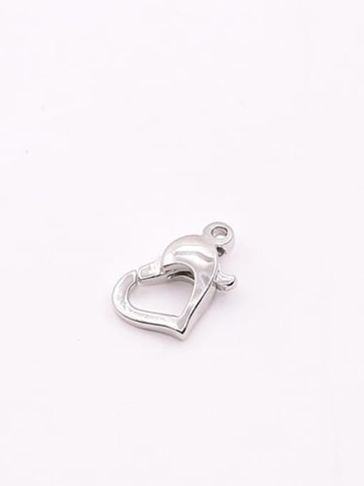 Silver Plated Platinum S925 Sterling Silver Versatile Peach Heart Lobster Clasp