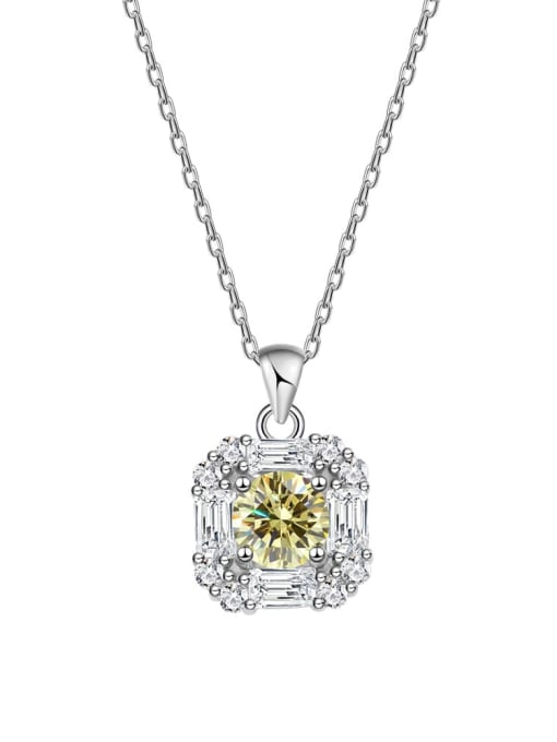 A&T Jewelry 925 Sterling Silver Cubic Zirconia Geometric Dainty Necklace