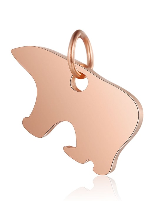 FTime Stainless steel Bear Charm Height : 12mm , Width: 13mm 3