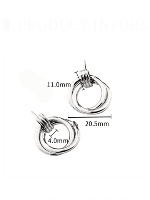 YUANFAN 925 Sterling Silver Geometric Minimalist Drop Earring 3