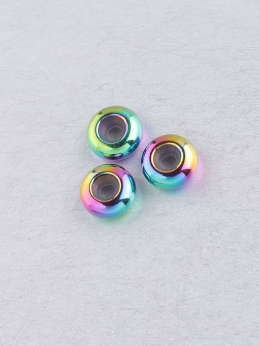 Rainbow color Stainless steel rubber ring positioning beads