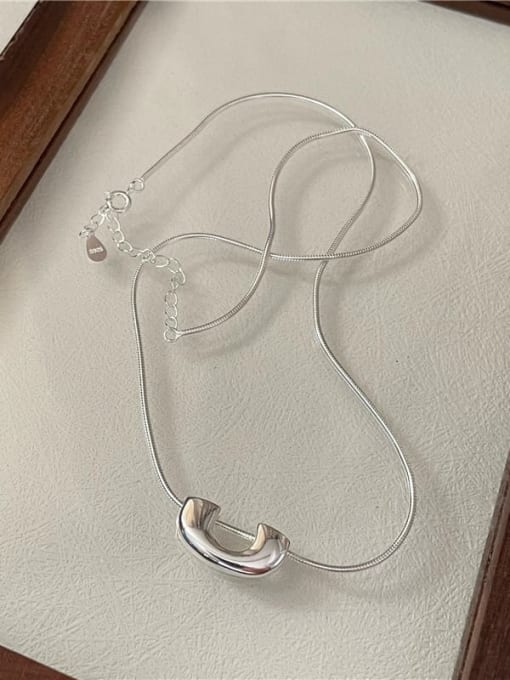 U-shaped necklace 925 Sterling Silver Irregular Minimalist Necklace
