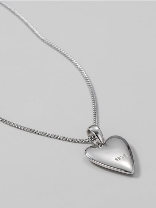 ARTTI 925 Sterling Silver Smooth Heart Vintage  Necklace 3
