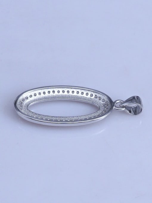Supply 925 Sterling Silver Oval Pendant Setting Stone size: 9*21mm 2