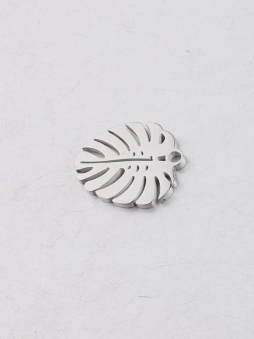 Steel color Stainless steel Leaf Minimalist Pendant