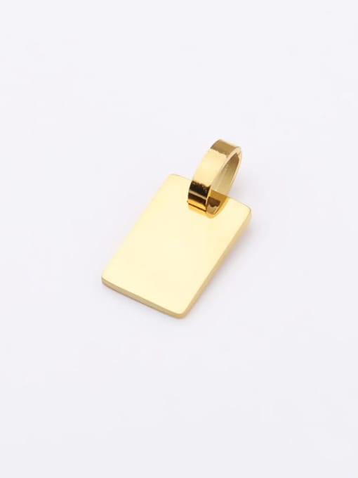 golden Stainless steel rectangular pendant