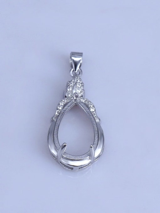 Supply 925 Sterling Silver Water Drop Pendant Setting Stone size: 11*17mm 0
