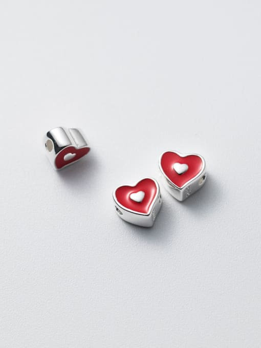 FAN 925 Sterling Silver Enamel Minimalist Heart DIY  Pendant 1