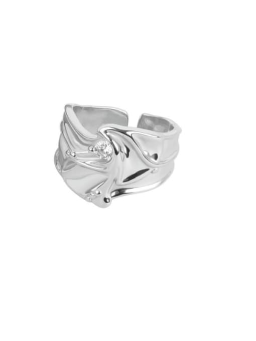 PNJ-Silver 925 Sterling Silver Irregular Vintage Band Ring 4