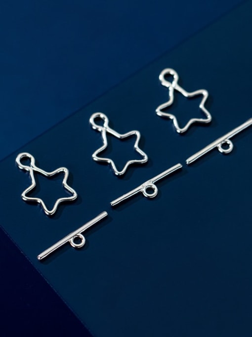 FAN S925 silver star bracelet connecting buckle five-pointed star OT buckle 0