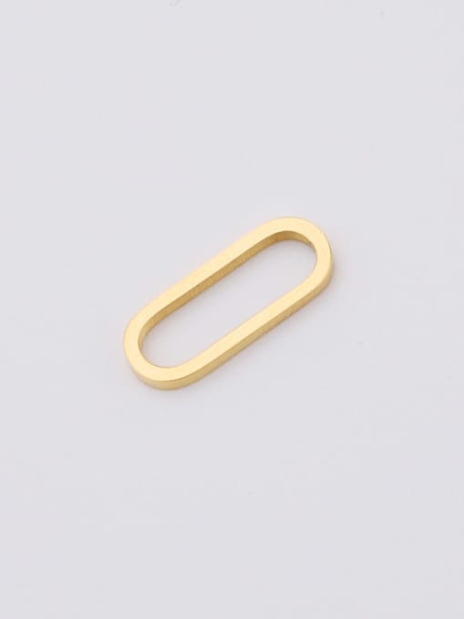 golden Stainless steel egg-shaped buckle flat buckle earring accessories
