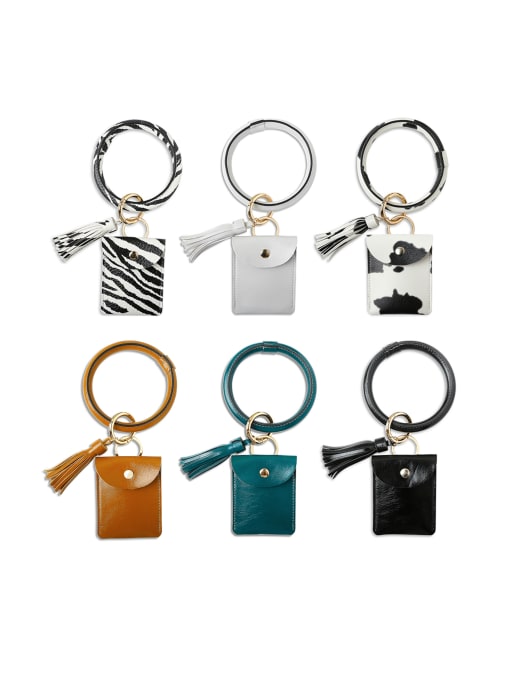 JMI Alloy Leather Coin purse Hand Ring Key Chain 2