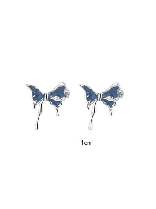 TAIS 925 Sterling Silver Enamel Butterfly Vintage Stud Earring 2