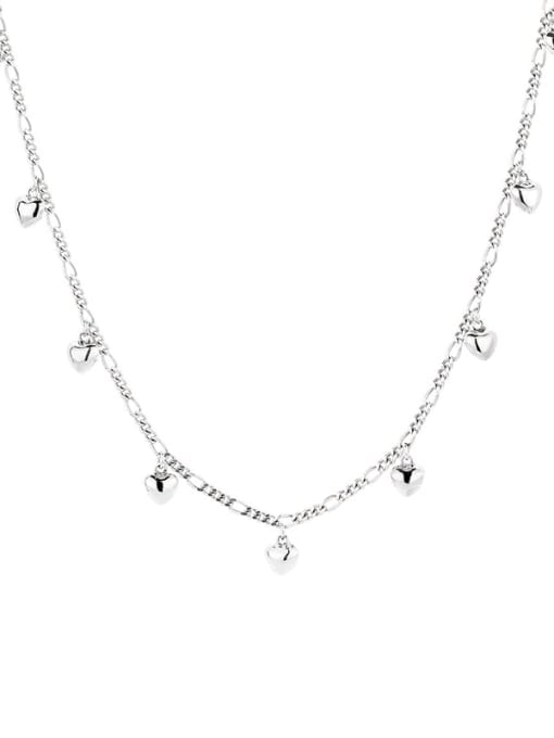 345L12 925 Sterling Silver Heart Vintage Necklace