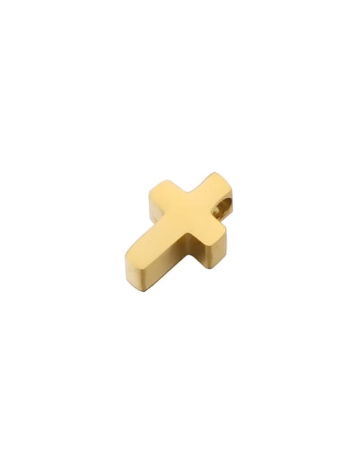 golden Stainless steel cross small hole bead jewelry accessories
