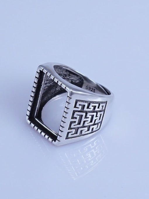 Supply 925 Sterling Silver Geometric Ring Setting Stone size: 12*17mm 1