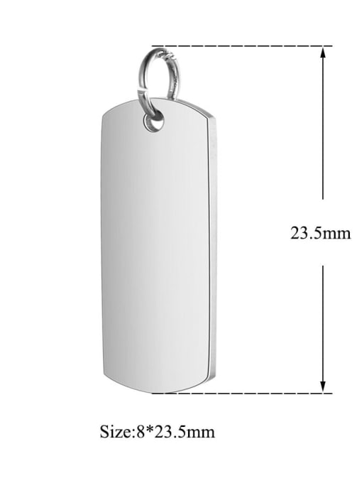 FTime Stainless steel Charm Height : 8mm , Width: 23.5 mm 3