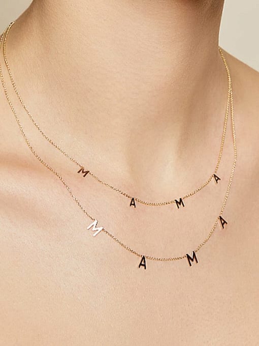 YUANFAN 925 Sterling Silver Letter Minimalist Necklace 1