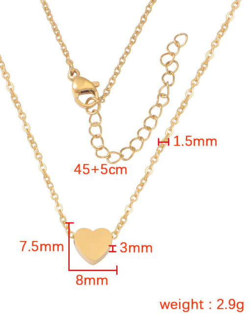 MEN PO Stainless steel Heart Minimalist Necklace 4