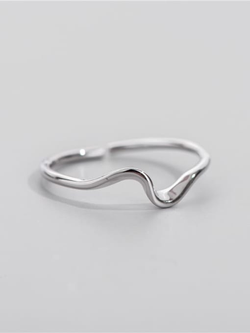 ARTTI 925 Sterling Silver Irregular Minimalist Band Ring 1