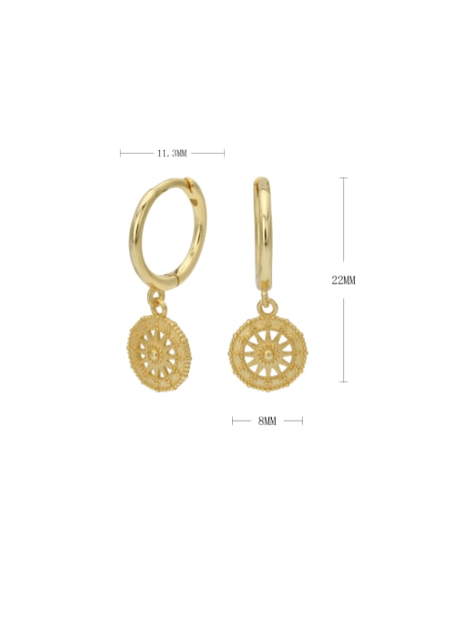 gold 925 Sterling Silver Geometric Minimalist Huggie Earring